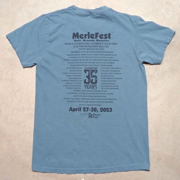Merlefest 2023 Wilkesboro NC Music Festival Double Sided T-Shirt - Size Small - Picture 1 of 5